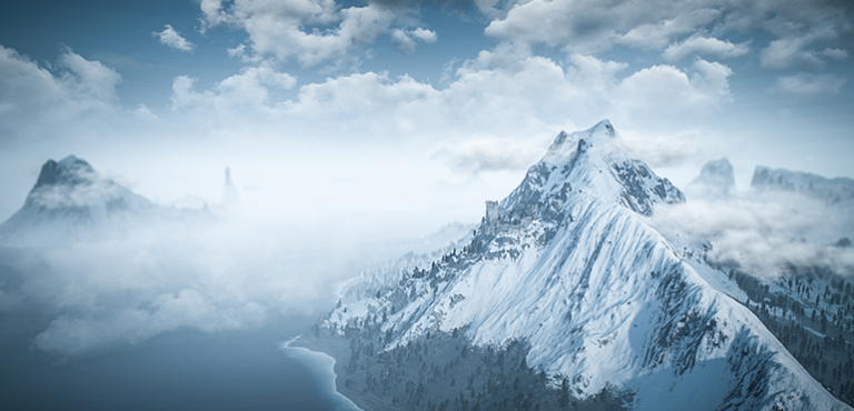 Mountain scene fantasy style